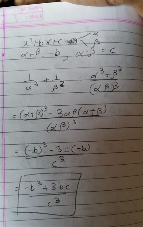if alpha and beta are the zeros of a quadratic polynomial X square + bx ...