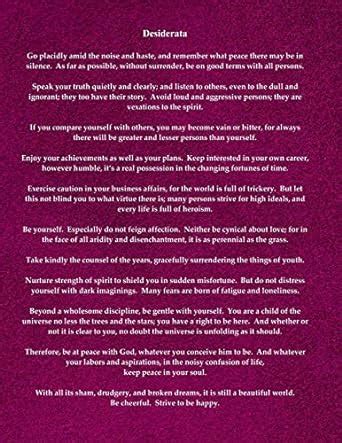 Desiderata: Purple Large Lined Journal 8.5 x 11 300 Pages : Publishing ...