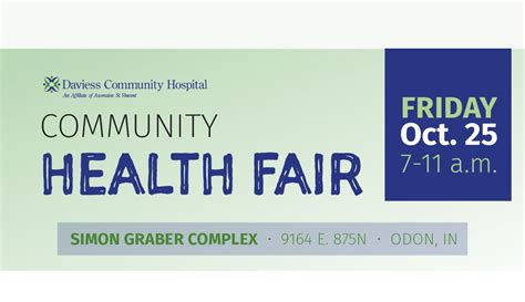 Community Health Fair on October 25 hosted by Daviess Community ...