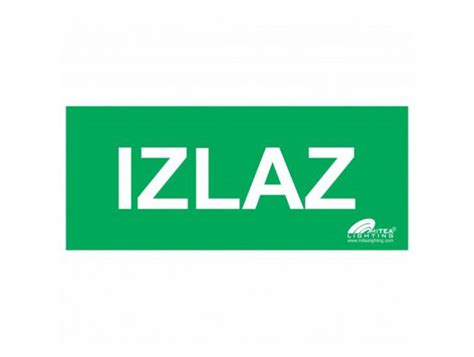 Nalepnica IZLAZ zelena Mitea Lighting