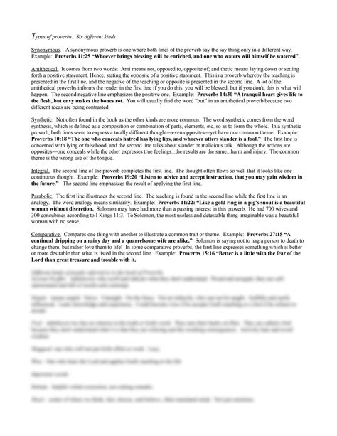 Image result for Types of Proverbs