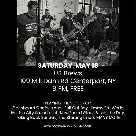 Cover City Soundtrack (Emo + Pop-Punk Tribute) at US Brews , US Brews ...