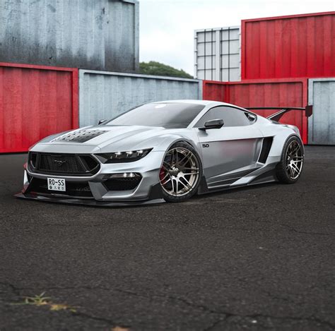 Digital Mid-Engine S650 Ford Mustang GT Widebody Hunts For C8 Chevy Corvette Prey - autoevolution