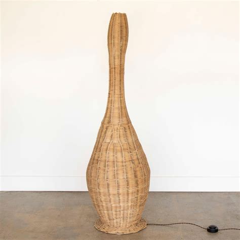 Antique Wicker Floor Lamp