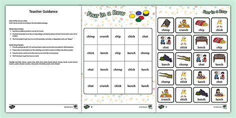 'ch' Digraph Four in A Row (teacher made) - Twinkl