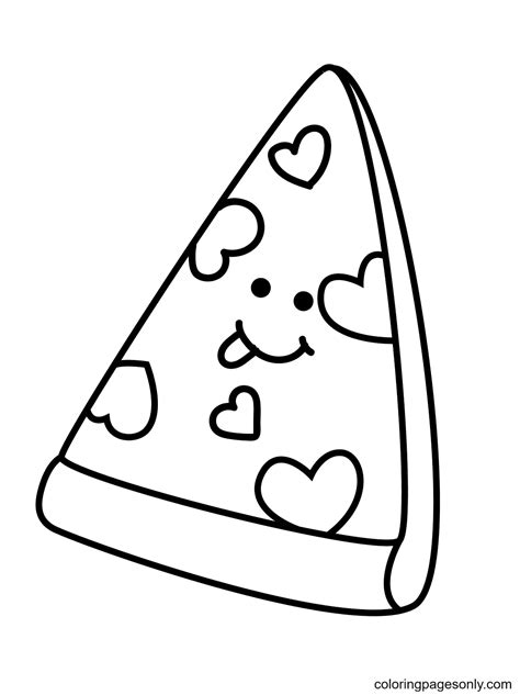 Free Printable Pizza Coloring Page