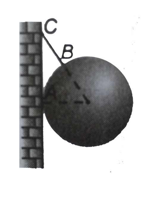 A point `A` on a sphere of weight `w` rests in contact with a smooth ...