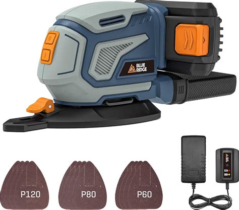 BLUE RIDGE 18V Cordless Lithium-Ion Detail Sander with 2.0 Ah India | Ubuy