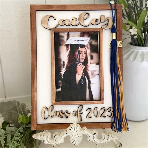 Personalized Graduation Tassel Display Class of Year Picture Frame – Glowforge Shop