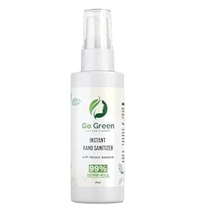 Go Green Hand Herbal Sanitizer with Lemon, Aloevera, IP 70%, Glycerol 1 ...