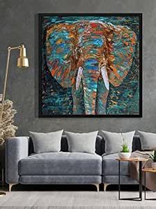 999STORE multi color elephant art modern canvas wall painting big ...