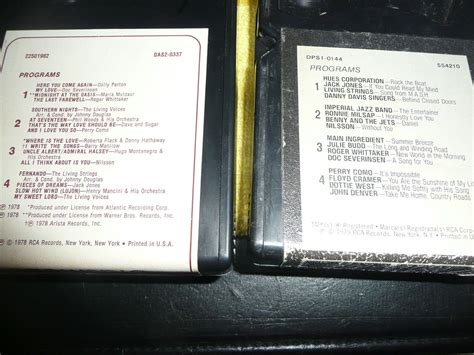 2 vintage 1970's Oldsmobile complementary 8 track tape cassette tapes ...