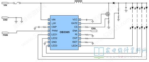LED背光芯片OB3365 - 家电维修资料网