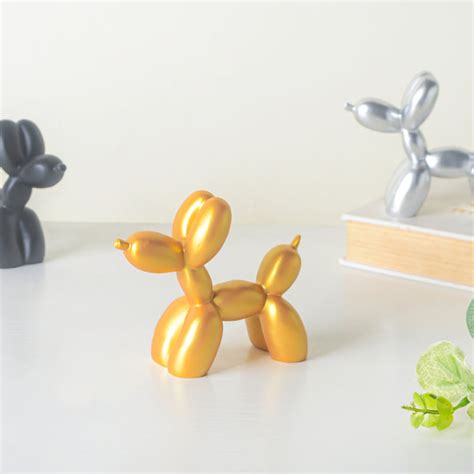 Balloon Dog Resin Mini Showpiece Golden Online - Premium Decor Object ...