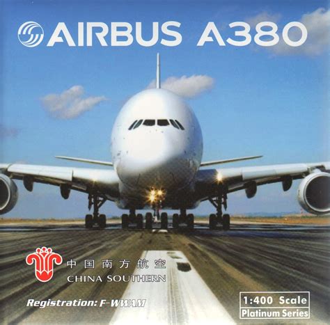 Buy PHX11671 1:400 Phoenix Model China Southern Airbus A380 Reg #F-WWAM ...