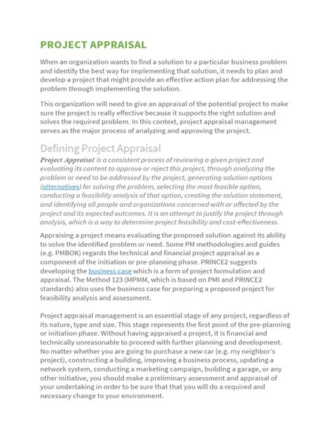 Project Appraisal Example 的图像结果