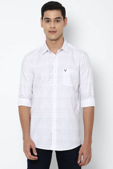 Buy Men White Slim Fit Check Full Sleeves Casual Shirt Online - 652777 ...