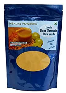 VR Organics Healing Powders Fresh Root Turmeric with Raw Amla 300 g ...