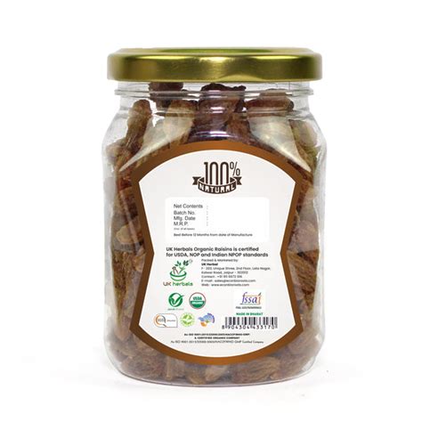 ECONBIO ROOTS Certified 100% Organically Grown Raisins 150g ( Pack of