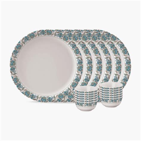 Buy SERVEWELL Corsica Multicolor Printed Melamine Dinner Set - 18Pcs ...