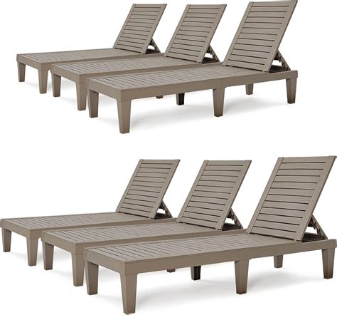 Buy BLUU Chaise Lounge Chairs for Outdoor Patio Use | Adjustable with 5 ...