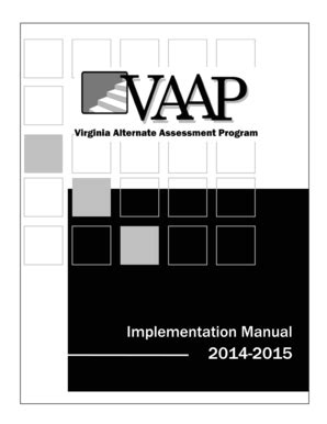Virginia Alternate Assessment Program Form - Blank Fillable Template ...