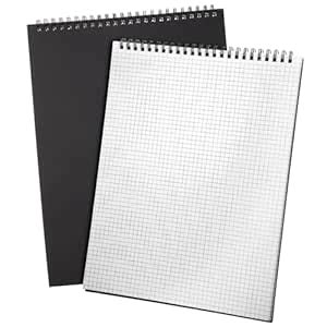 Engrowtic 2 Pack Top Spiral Graph Paper Notebooks 8.7 x11.4 Inch A4 ...