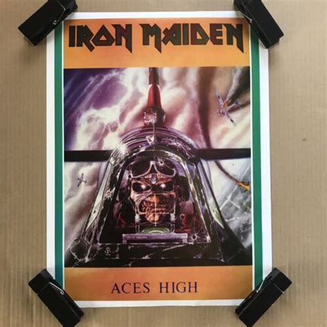 Vintage 1980s Iron Maiden Aces High Pinup Rock Music India | Ubuy