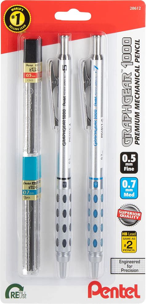 Pentel GraphGear 1000 Automatic Drafting Pencil - Metal Mechanical ...