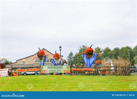 CAROUSEL VILLAGE CHRISTMAS TREE FARM,Halloween Decoration. Editorial ...