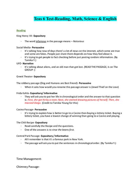 Teas 6 Test-Reading, Math, Science & English - Complete Solution ...