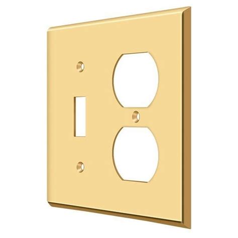 Deltana Single Switch/Double Outlet Switch Plate, Number of Gangs: 2 ...