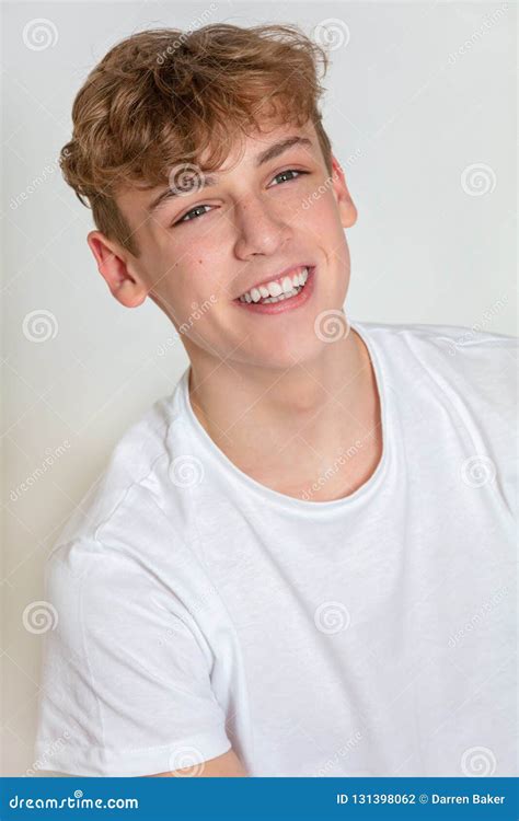 Young Happy Boy Male Teen Teenager Young Adult Smiling Stock Photo ...