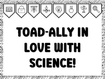 TOAD-ALLY IN LOVE WITH SCIENCE! Kindergarten Science Bulletin Board Kit ...