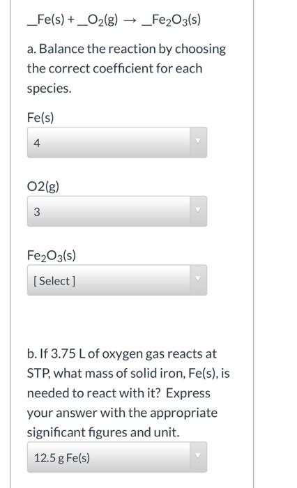 How to Balance Fe O2 的图像结果