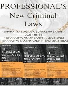 Professional's New Criminal Laws Combo Pack- Bharatiya Nagarik Suraksha ...