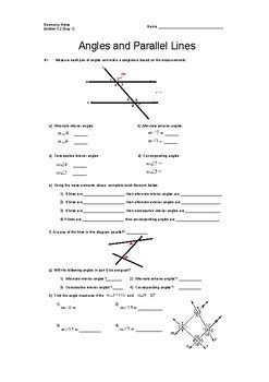 Image result for Angle Theorems Parallel Lines