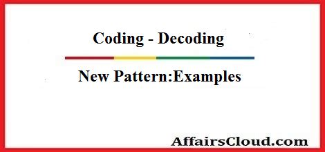 Image result for Coding Decoding New Pattern
