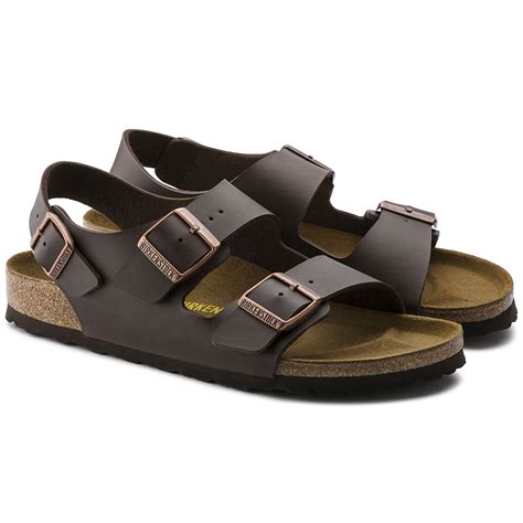 BIRKENSTOCK Milano Birko-Flor Sandal - Dark Brown