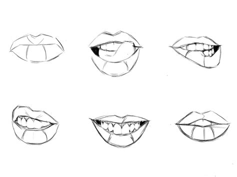 How To Draw A Open Mouth Step By Step