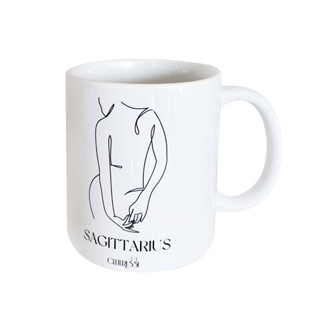 Culturesse She Is Sagittarius Zodiac Ceramic Muse Mug - White/Black - Online | KG Electronic