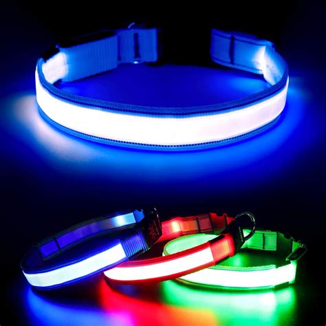 Amazon.com : Visinite Light Up Dog Collars for Small Medium Large Dogs ...