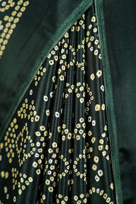 Ready To Wear Sacramento Green Bandhani Wrap in 1 minute saree ...