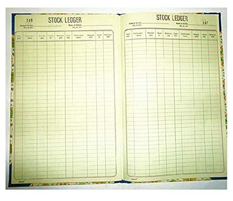 ATISHAY Stock Ledger Register 34cm*20cm, 144 Pages, Pack of 2 : Amazon ...
