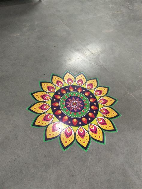 Buy WallDaddy Rangoli Stickers for Door Entrance Self Adhesive Rangoli ...