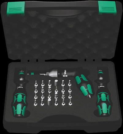 Wera - 7440/41/42 Kraftform torque screwdriver set 0.3-6.0 Nm, 27 ...