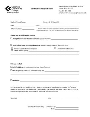 Fillable Online Fillable Online ENROLLMENT VERIFICATION LETTER REQUEST ...