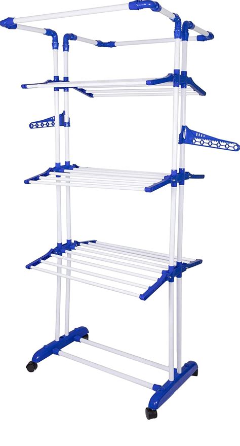 Drumstone Cloth Drying Stand Stainless Steel & ABS 3 Tier/Layer ...