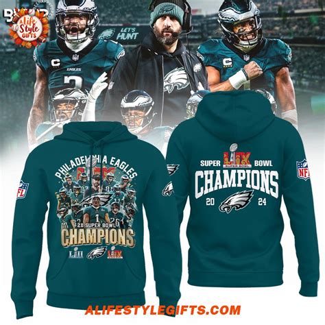 Philadelphia Eagles 2X Super Bowl Champions 2025 Hoodie - Hearthtops Store