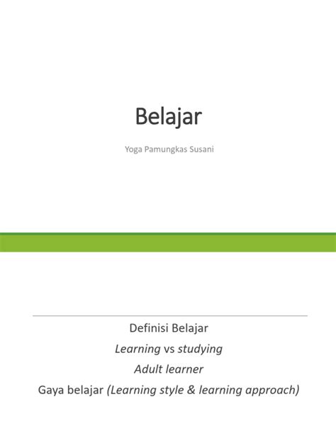 Image result for Learning Style List PDF